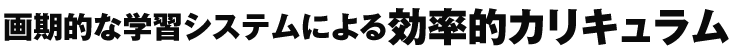 画期的な学習システムによる効率的カリキュラム